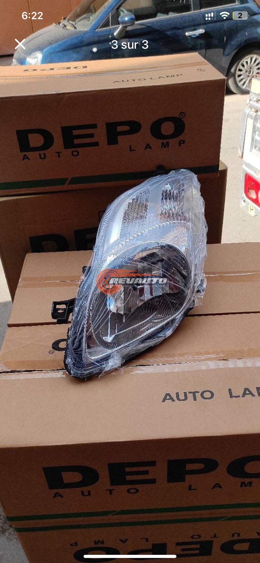 Optique de phare yaris +2006 DEPO